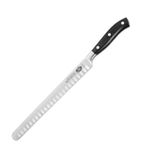 DR504 Fully Forged Slicing Knife Fluted Blade Black 26cm