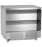 UD2-2 4 x 1/1GN Stainless Steel Dual Temperature Fridge / Freezer Chef Drawers