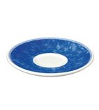 New Horizons W024 Marble Border Cappuccino Saucers Blue 170mm