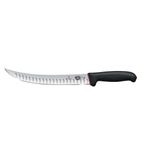 Image of CU010 Fibrox Dual Grip Butchery Knife Fluted Edge 24.9cm