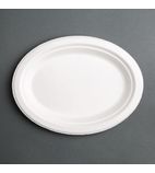 FC534 Bagasse Oval Plates 198mm (Pack of 50)