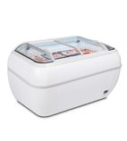 DUPLA2.2DEHC 425 Ltr White Island Display Chest Freezer With Glass Lid