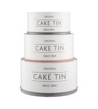 FX040 Innovative Kitchen Collection Set of 3 Cake Storage Tins