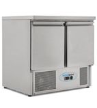 KXCC2 Compact 240 Ltr 2 Door Stainless Steel Refrigerated Prep Counter