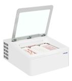 Image of MINI CREAM 3V 3 x Napoli Pan White Countertop Ice Cream Display Freezer