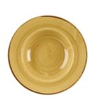 DM468 Round Wide Rim Bowl Mustard Seed Yellow 280mm (Pack of 12)