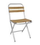 GL980 Ash and Aluminium Folding Chairs (Pack of 4)