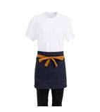 BB465 Denim Waist Apron Blue with Tan Ties