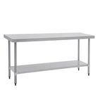 T378 1800w x 600d mm Stainless Steel Centre Table with One Undershelf