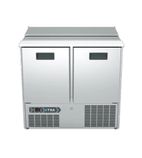 Xtra XRS2H 258 Ltr 2 Door Stainless Steel Refrigerated Pizza / Saladette Prep Counter