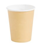GF030 Coffee Cups Single Wall Kraft 225ml / 8oz (Pack of 1000)