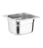 Image of S431 Stainless Steel Gastronorm Tray Set 4 x 1/6 100mm with Lids (Pack of 4)