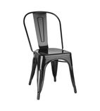 Bistro FW508 Steel Side Chairs Black (Pack of 4)