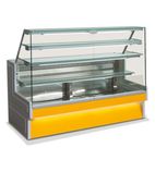 Image of RIVO140 1435mm Wide Flat Glass Patisserie Serve Over Counter Display Fridge