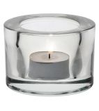 FG056 Chunky Clear Tealight Holders 82mm (Pack of 12)
