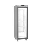 COMPACT FG420 R C DR G U 343 Ltr Upright Single Glass Door Stainless Steel Display Freezer