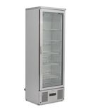 BAR10SS 260 Ltr Upright Single Glass Door Stainless Steel Back Bar Bottle Cooler