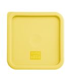 FX138 Polyethylene Square Food Measuring Container Lid Yellow Medium