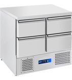 EC-4DSS 240 Litre Stainless Steel 4 Drawer Refrigerated Saladette Counter