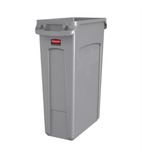 Slim Jim F649 Bin with Venting Channels Grey 87 Ltr