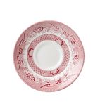 Vintage Prints GL475 Willow Georgian Saucer Cranberry 141mm