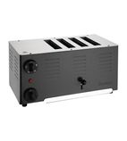 Regent CH173 4 Slice Jet Black Toaster With 2 x Additional Elements