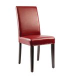 GH443 Faux Leather Dining Chairs Red (Pack of 2)