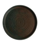 FA324 Canvas Small Rim Round Plate Green Verdigris 265mm (Pack of 6)
