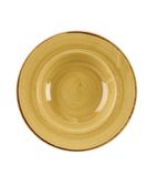 DM469 Round Wide Rim Bowls Mustard Seed Yellow 240mm (Pack of 12)