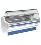 Jinny JY200B 2000mm Wide Curved Glass Fresh Meat Serve Over Counter Display Fridge