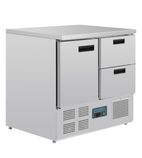 G-Series U637 Medium Duty 240 Ltr 1 Door & 2 Drawer Stainless Steel Refrigerated Prep Counter