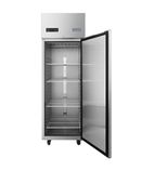 HEG673 Medium Duty 488 Ltr Upright Single Door Stainless Steel Fridge