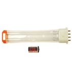 Image of HyGenikx HGX-10-F Replacement Lamp & Battery Kit. Includes replacement LAMP (type ORANGE) and backup BATTERY for use in 10m2 FOOD areas