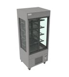 M Line ML2FD 800mm Wide Stainless Steel Multideck Display Fridge With Sliding Doors