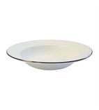 Alchemy Mono W569 Rimmed Soup Bowls 230mm (Pack of 12)