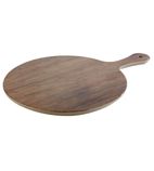 GN560 Oak Effect Round Handled Pizza Paddle Board 300mm