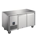 U-Series UA005 Medium Duty 267 Ltr 2 Door Stainless Steel Refrigerated Prep Counter