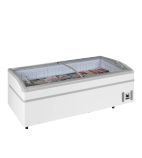 SUPER 220DE 870 Ltr White Island Display Chest Freezer With Glass Lid