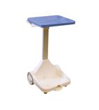 F9758BE Plastic Sack Holder With Wheels Blue Lid