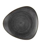FS843 Stonecast Raw Lotus Plate Black 229mm (Pack of 12)