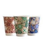 Image of HX492 Double Wall Coffee Cups Festive Design 225ml (Pack of 500)