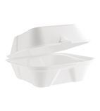 Image of DW625 Compostable Bagasse Burger Boxes 152mm (Pack of 500)