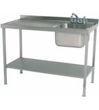 SINK1470L 1400mm Single Bowl Sink With Single Left Drainer