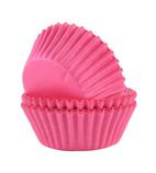 Block Colour Cupcake Cases Pink, Pack of 60