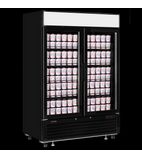Image of LGF5000 BLACK 1108 Ltr Upright Double Hinged Glass Door Black Display Freezer