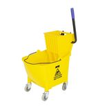 FW866 Mop Bucket with Foot Pedal release Yellow 30Ltr