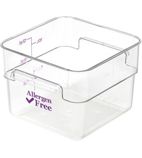 Image of Allergen‑Free CamSquares® 12SFSCW441 Square Storage Container 11.4 Ltr