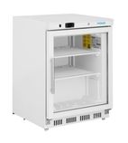 C-Series PC007 129 Ltr Undercounter Single Glass Door White Display Freezer