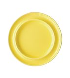 Image of DW706 Raised Rim Plates Yellow 205mm (Pack of 4)