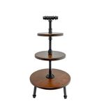VV3450 Chestnut Pipe Stand 3-Tier 355x674mm